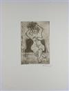 WILLIAM GROPPER Group of 10 color etchings with aquatint.